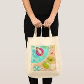 Zwembadfeest meisje in bikini zomerstrand tote bag (Voorkant (product))