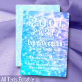 Zwembadfeest Strandfeest Zomerfeest modern chic Kaart