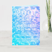 Zwembadfeest strandfeest zomerfeest water rimpels (Voorkant)