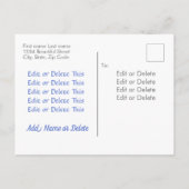 Zwembadfeest strandfeest zomerfeest water rimpels uitnodiging briefkaart (Achterkant)