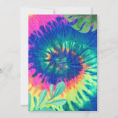 Zwembadfeest Tie Dye Uitnodiging Verjaardagsfeestj (Achterkant)