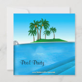 Zwembadfeest Uitnodiging (Achterkant)