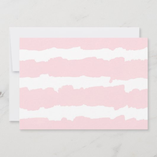 Zwembadfeest verjaardag, tropische roze en gouden  kaart (Achterkant)