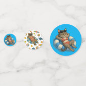 Zwembadfeest voor Siamese kattenliefhebbers Confetti (Voorkanten)