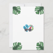 Zwembadfeest voor Tiener Uitnodiging Jongen (Achterkant)