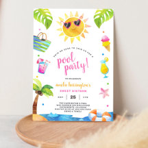 Zwembadfeest Zomer Strand Kinderverjaardag