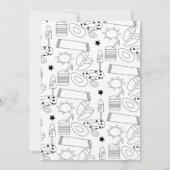 Zwembadfeest Zwart Wit Kleurenpatroon Kaart (Achterkant)