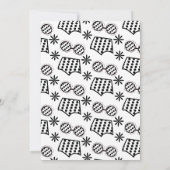 Zwembadfeest Zwart Witte Badkleding Kaart (Achterkant)