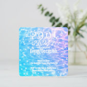 Zwembadfeest Zwembad Verjaardagsfeest Strandfeest  Kaart (Staand voorkant)
