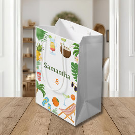 Zwembadfeestcadeautas - Zomer Tropisch Thema Medium Cadeauzakje