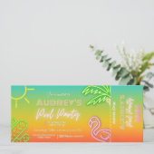 Zwembadfeesticket Kaart (Staand voorkant)