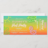 Zwembadfeesticket Kaart (Voorkant)