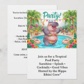 Zwembadfeestje Kaart (Voorkant / Achterkant)