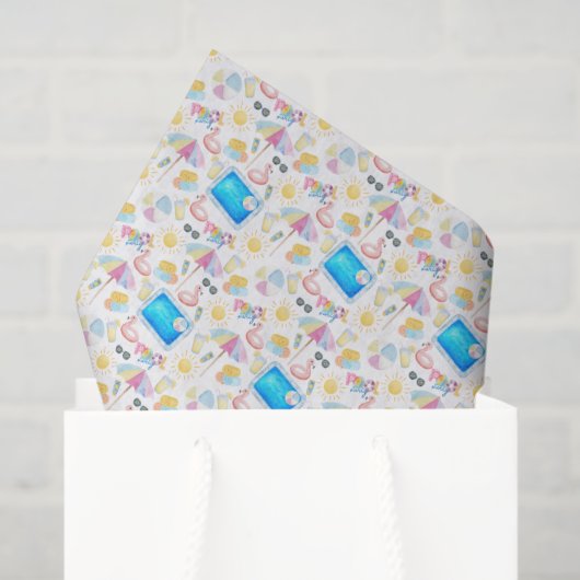 Zwembadfeestje Tissuepapier (Cadeauzakje)