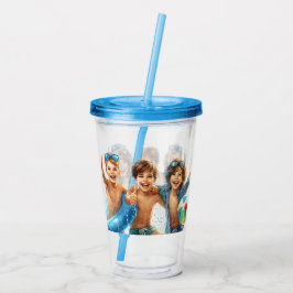 Zwembadfeestje Zomerpret Zwembadfeestje Acryl Drinkbeker