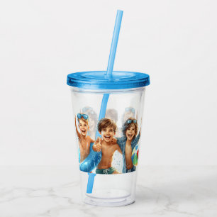 Zwembadfeestje Zomerpret Zwembadfeestje Acryl Drinkbeker