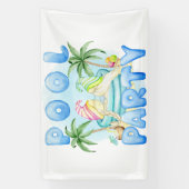Zwembadfeestkabouters Spandoek (Verticaal)
