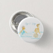 Zwembadfeestservetten Ronde Button 3,2 Cm (Voorkant /achterkant)