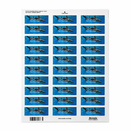 zwembadhaai mailing labels (Full Sheet)