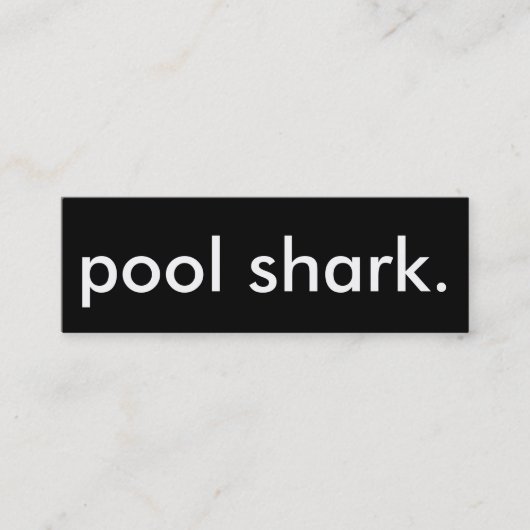 zwembadhaai. mini visitekaartje (Voorkant)