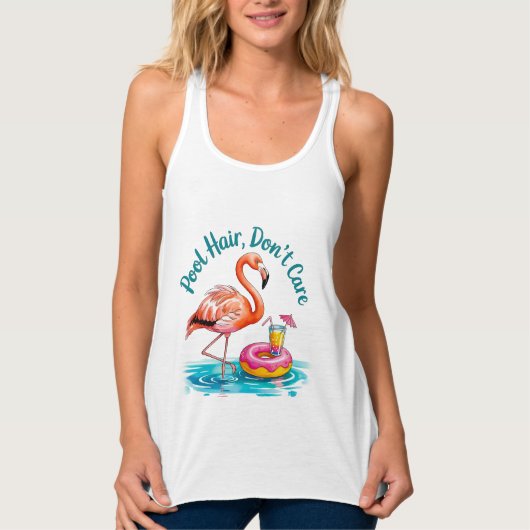 Zwembadhaar, Geen Zorg Tanktop (Voorkant)