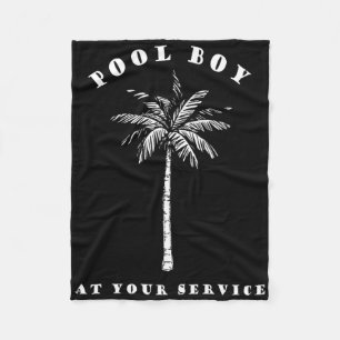 Zwembadjongen tot uw dienst Coconut Tree Fun Hallo Fleece Deken