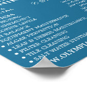 Zwembadladder, Zwembad Schoonmaak Reclame Poster (Hoek)