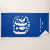 Zwembadleven is beter strandlaken (Voorkant)