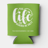 Zwembadleven Lime Green Blikjeskoeler (Voorkant)