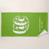 Zwembadleven Lime Green Strandlaken (Voorkant)