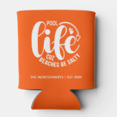 Zwembadleven Sinaasappel Blikjeskoeler (Achterkant)