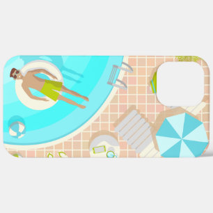 Zwembadman op tropische zomerstrandvakantie Case-Mate iPhone case
