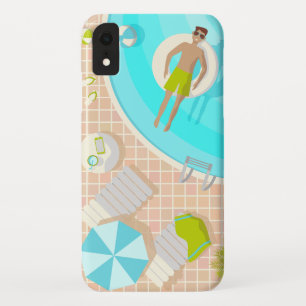 Zwembadman op tropische zomerstrandvakantie Case-Mate iPhone case