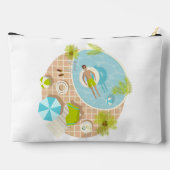 Zwembadman op tropische zomerstrandvakantie etui (Achterkant)