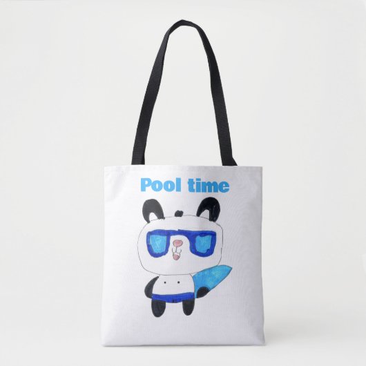 Zwembadpanda Tote Bag (Voorkant)