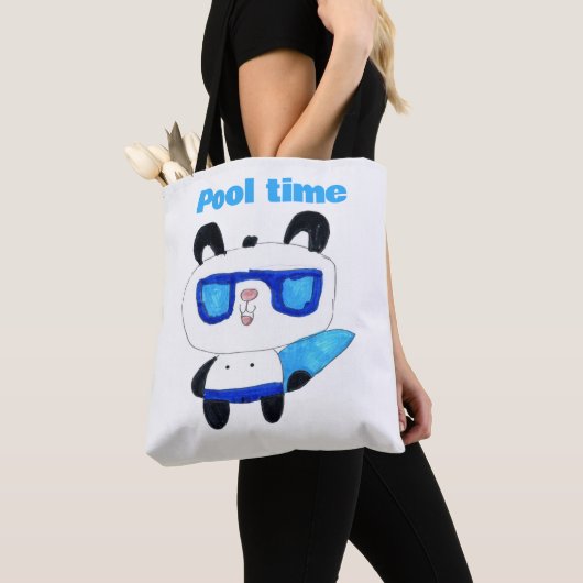 Zwembadpanda Tote Bag (Dichtbij)