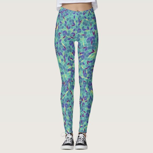 Zwembadpatroon Leggings (Voorkant)
