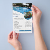 Zwembadreiniging Service Zakelijke flyers (Hand)