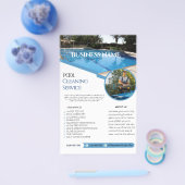 Zwembadreiniging Service Zakelijke flyers (Enkel)