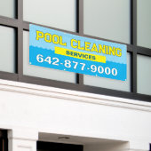 Zwembadreinigingsdienst Banner (Buitenkant Gebouw)