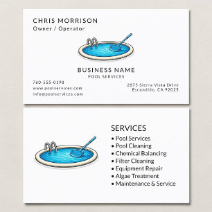 Zwembadservice Professional Visitekaartje