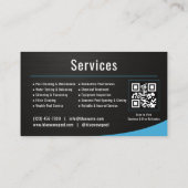 Zwembadservice QR-code metaalachtig Visitekaartje (Achterkant)