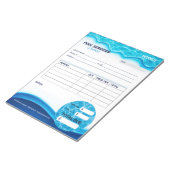 Zwembadservicefactuurformulier Notitieblok (Schuin)