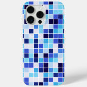 Zwembadtegels, Blauwe Mozaïektegels, Geometrisch P Case-Mate iPhone Case (Achterkant)
