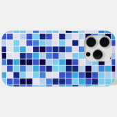 Zwembadtegels, Blauwe Mozaïektegels, Geometrisch P Case-Mate iPhone Case (Achterkant (horizontaal))