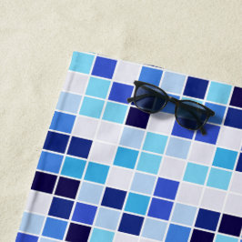 Zwembadtegels, Blauwe Mozaïektegels, Geometrisch P Strandlaken