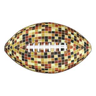 Zwembadtegels, bruine mozaïektegels, geometrisch p american football