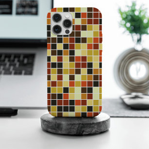 Zwembadtegels, bruine mozaïektegels, geometrisch p iPhone 15 pro max case