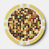 Zwembadtegels, bruine mozaïektegels, geometrisch p poker chips (Voorkant)