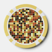 Zwembadtegels, bruine mozaïektegels, geometrisch p poker chips (Achterkant)